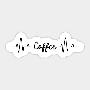 Coffee heart beat Sticker